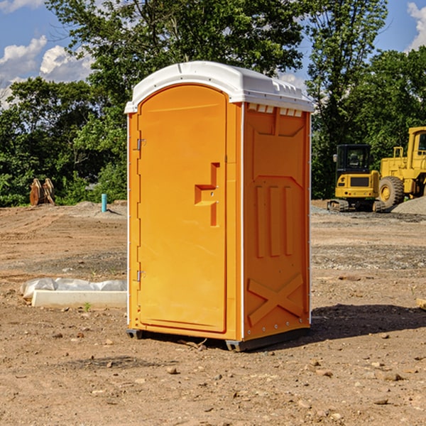 how often are the porta potties cleaned and serviced during a rental period in Philo